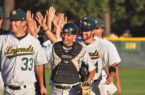 Legends Collegiate Team Return to the field in 2022 players shaking hands